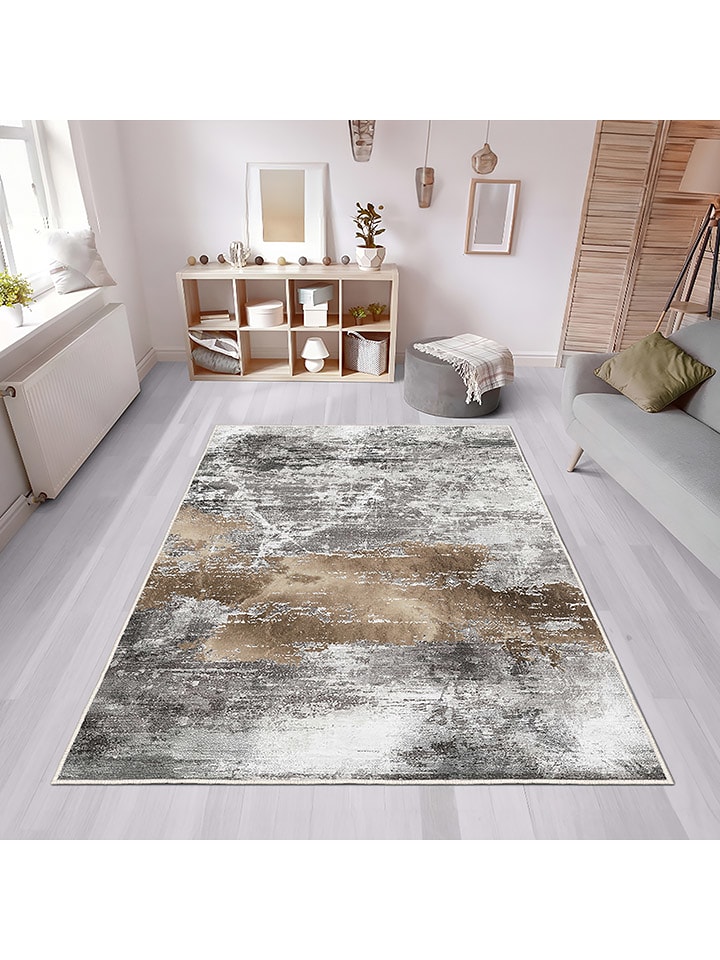 CARPET DIEM Dywan w kolorze szaro-jasnobrązowym rozmiar: 80x200 cm