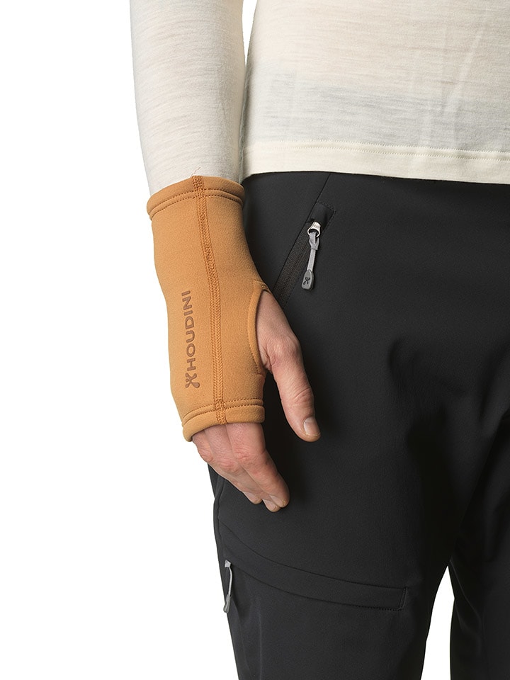 HOUDINI Polarowe mankiety w kolorze jasnobrązowym rozmiar: S