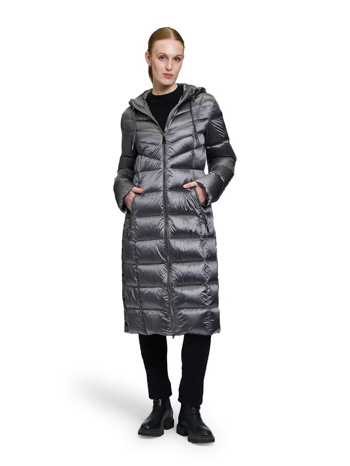 Betty Barclay Płaszcz pikowany w kolorze szarym rozmiar: 42