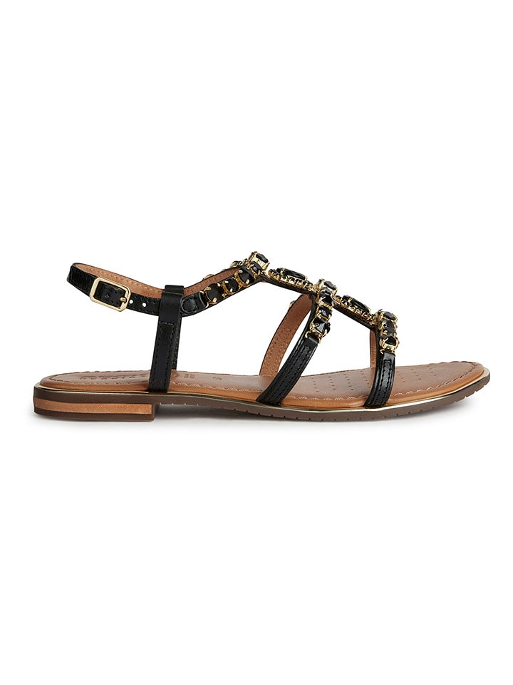 Geox Skórzane sandały "Sozy" w kolorze czarnym rozmiar: 37