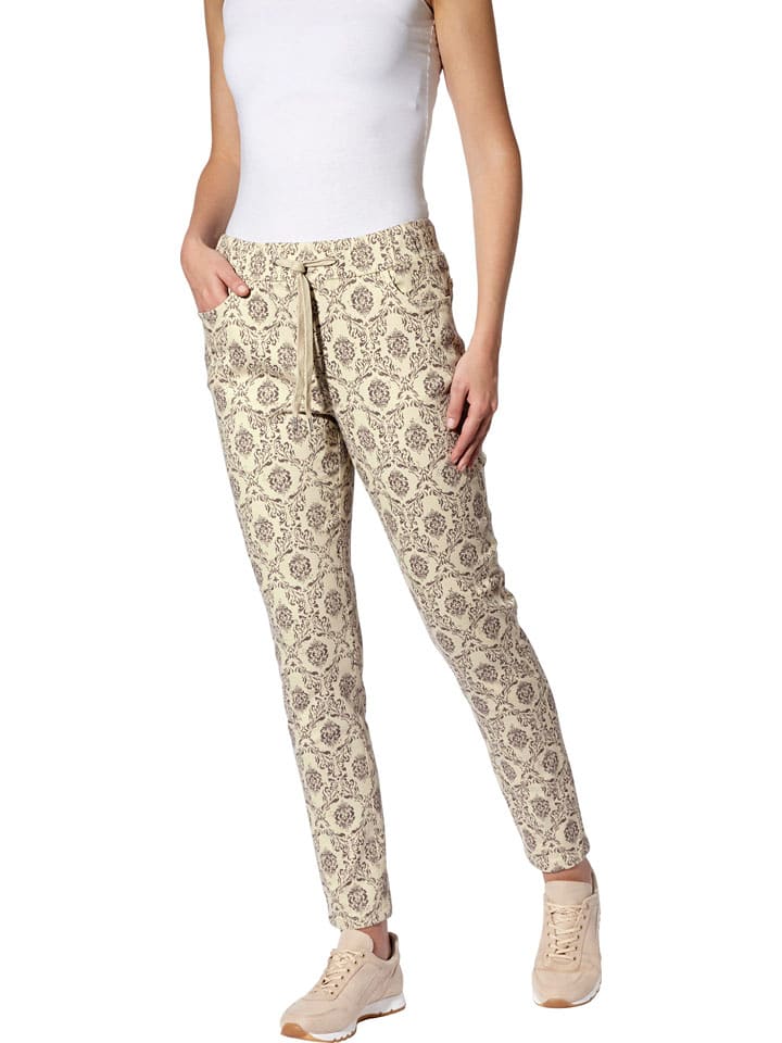 Heine Spodnie w kolorze kremowym rozmiar: 38