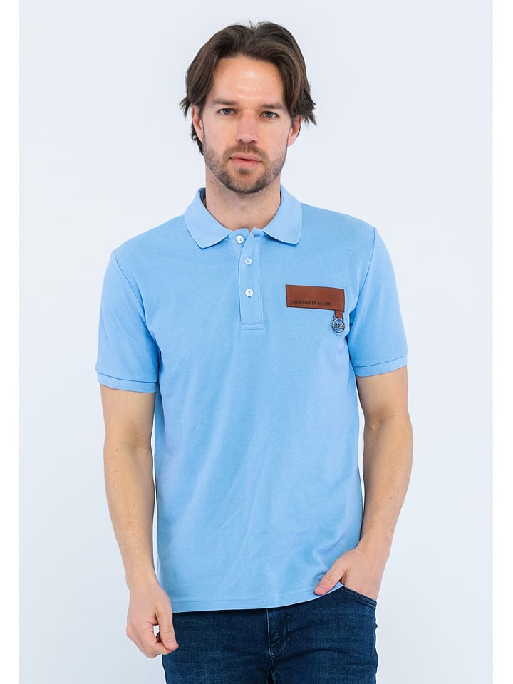 Koszulka polo w kolorze niebieskim