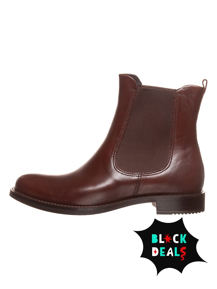 Ecco Skórzane sztyblety w kolorze brązowym rozmiar: 39