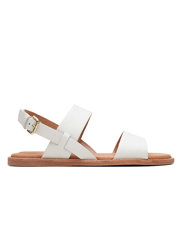 Clarks Skórzane sandały w kolorze białym rozmiar: 38