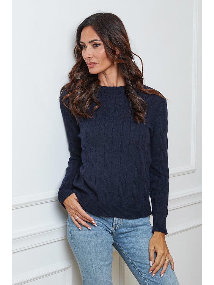 So Cachemire Sweter "Kirem" w kolorze granatowym rozmiar: L