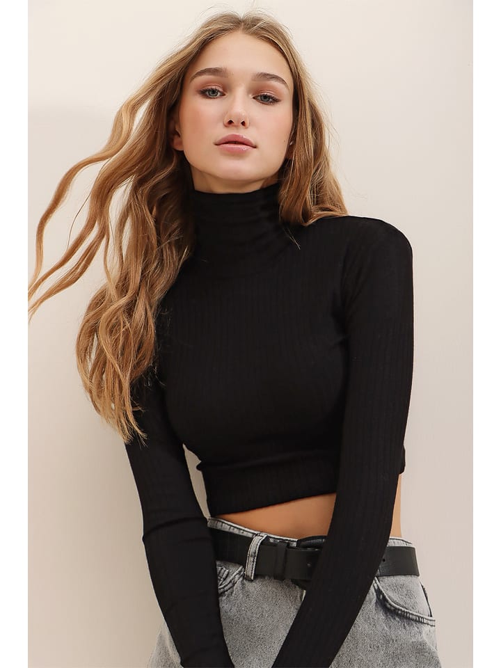 Chezalou Sweter w kolorze czarnym rozmiar: M