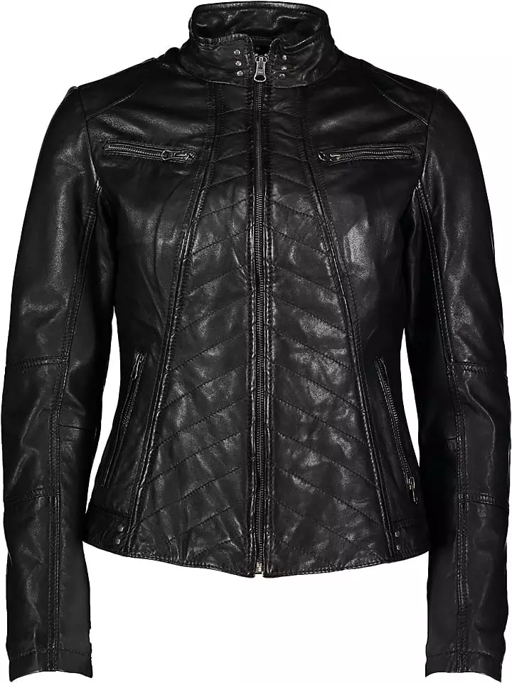 Caminari Skórzana kurtka "Neri" w kolorze czarnym rozmiar: 42