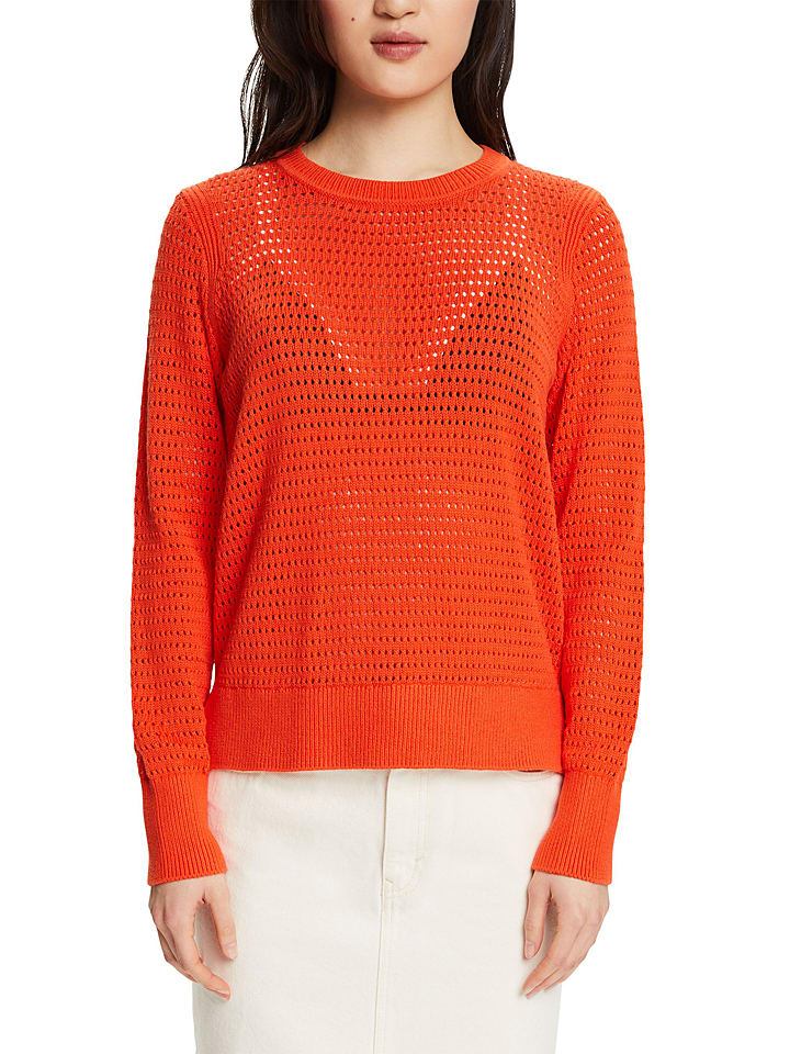 ESPRIT Sweter w kolorze pomarańczowym rozmiar: M