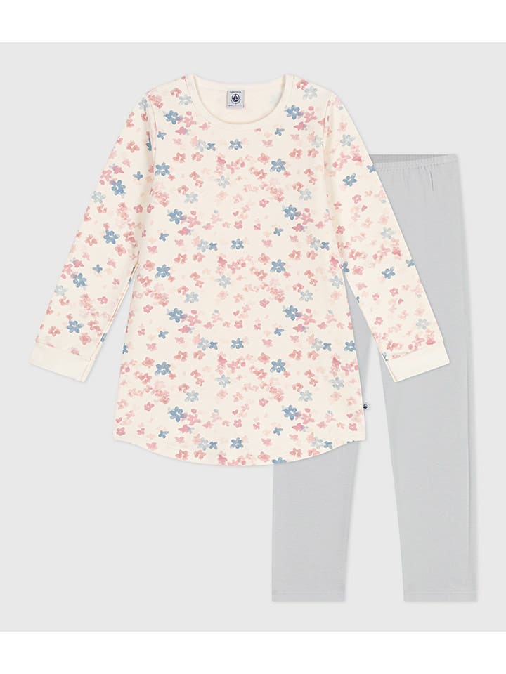 PETIT BATEAU 2-częściowy zestaw w kolorze kremowo-szarym rozmiar: 140