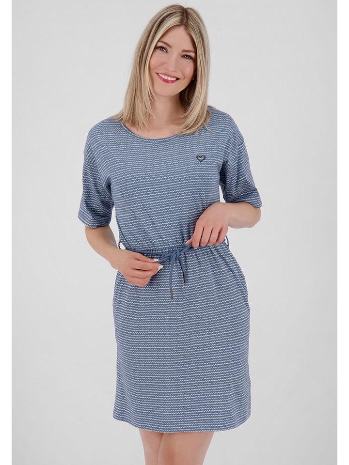 alife and kickin Sukienka "Adriana" w kolorze niebieskim rozmiar: XXL