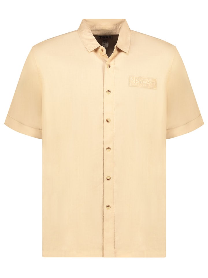 Geographical Norway Koszula "Zaik" - Regular fit - w kolorze beżowym rozmiar: S