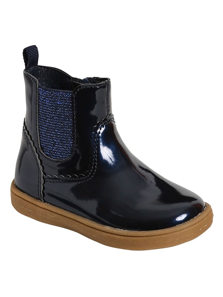 vertbaudet Skórzane botki w kolorze granatowym rozmiar: 25