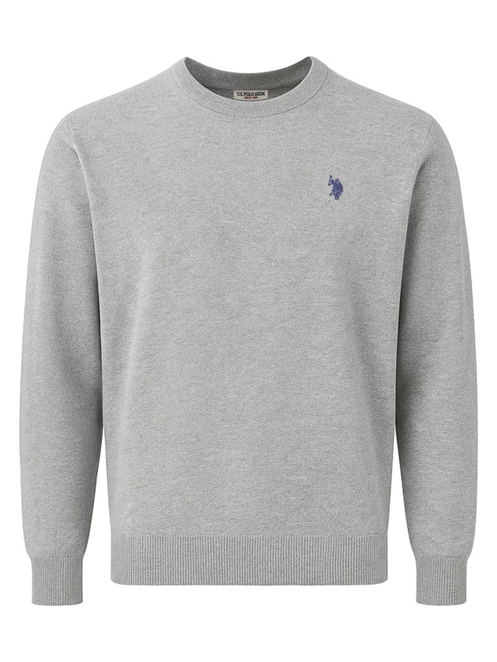 U.S. Polo Assn. Sweter w kolorze szarym rozmiar: L