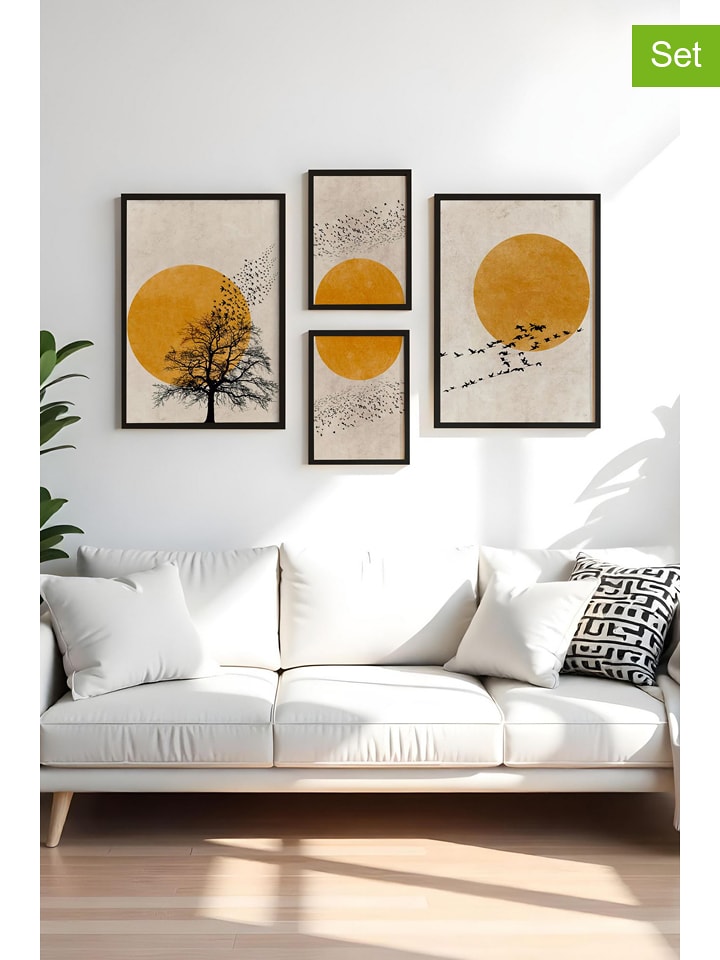 Wallity Druki artystyczne (4 szt.) w ramce rozmiar: onesize