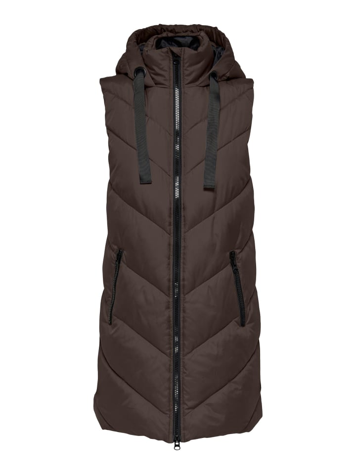 Kamizelka pikowana "Skylar" w kolorze ciemnobrązowym