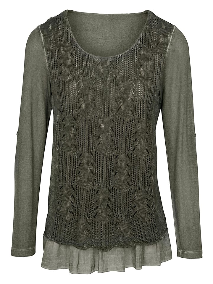 Sweter w kolorze khaki