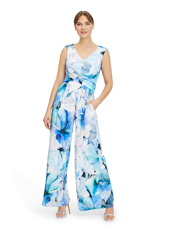 Vera Mont Kombinezon w kolorze niebiesko-białym rozmiar: 42