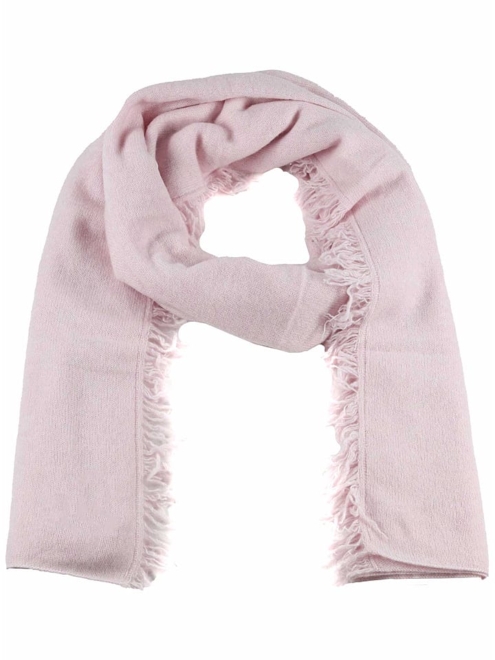 Zwillingsherz Kaszmirowy szal w kolorze jasnoróżowym - 200 x 85 cm rozmiar: onesize