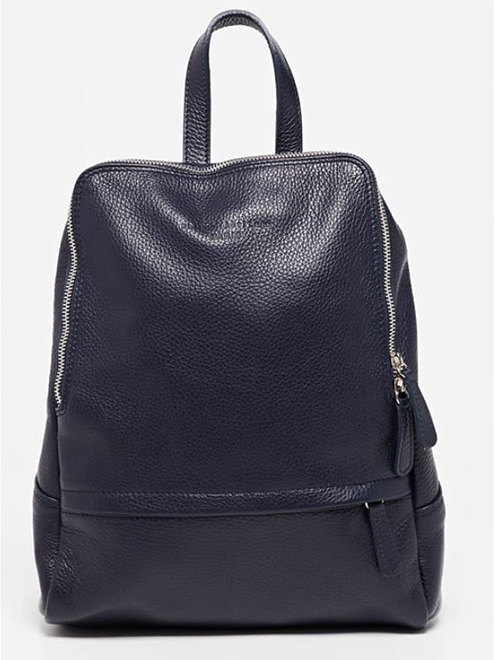 maison héritage PARIS Skórzany plecak "Jack" w kolorze granatowym - 28 x 33 x 8 cm rozmiar: onesize