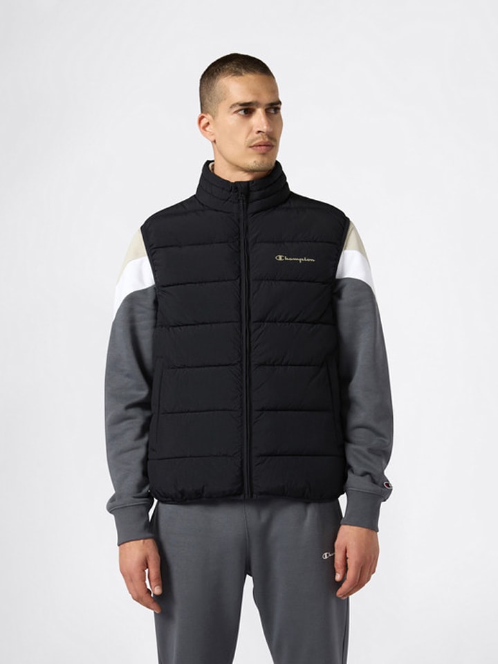 Champion Kamizelka pikowana w kolorze czarnym rozmiar: XXL