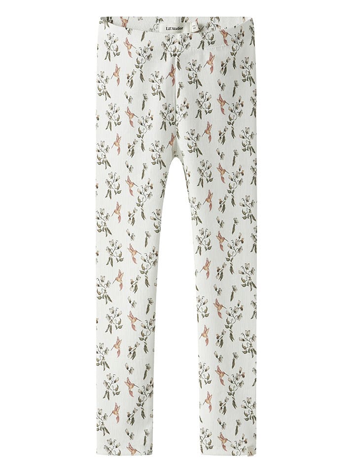 Lil Atelier Legginsy "Flavo" w kolorze białym rozmiar: 104