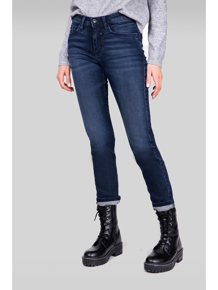 Dżinsy "Alexa" - Slim fit - w kolorze granatowym