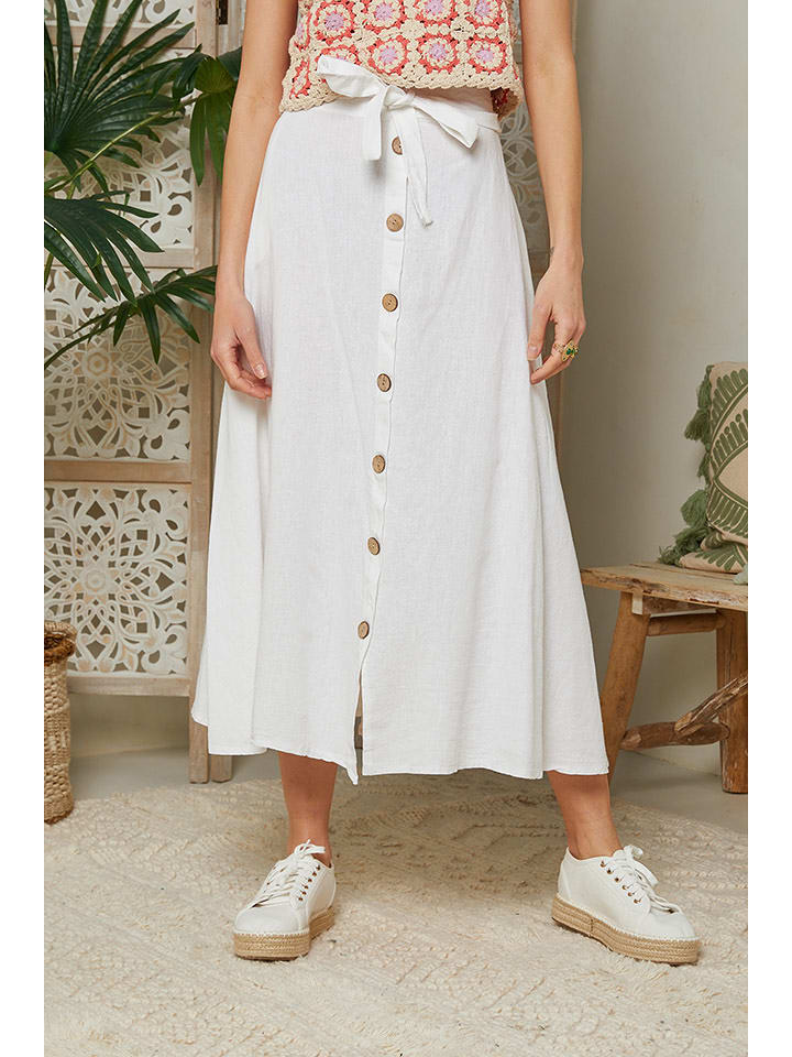 Lin Passion Lniana spódnica w kolorze białym rozmiar: 36/38