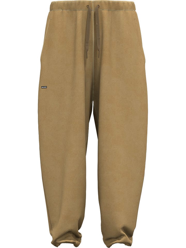 Under Armour Spodnie dresowe "Icon" w kolorze jasnobrązowym rozmiar: S