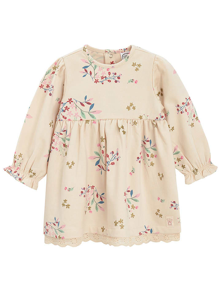 COOL CLUB Sukienka w kolorze beżowym ze wzorem rozmiar: 74