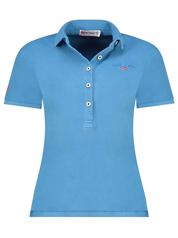 Geographical Norway Koszulka polo "Kars" w kolorze niebieskim rozmiar: L