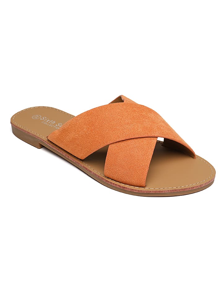 Sixth Sens Klapki w kolorze pomarańczowym rozmiar: 40