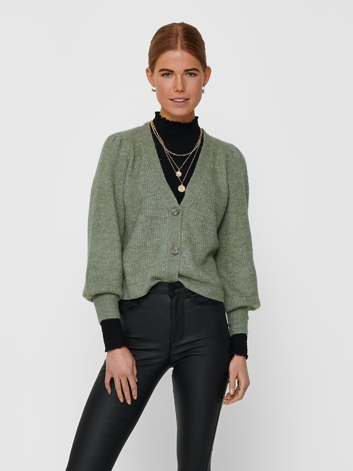 JDY Kardigan "Drea" w kolorze zielonym rozmiar: XXL