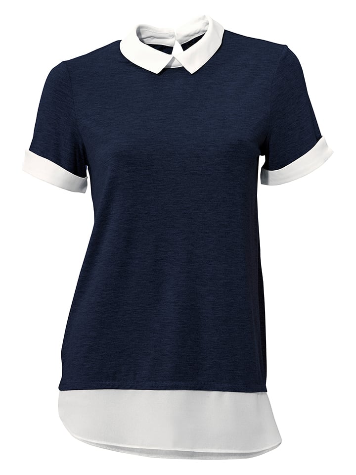 Heine Koszulka w kolorze granatowo-białym rozmiar: 44