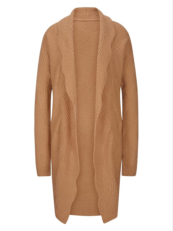 Kardigan w kolorze karmelowym