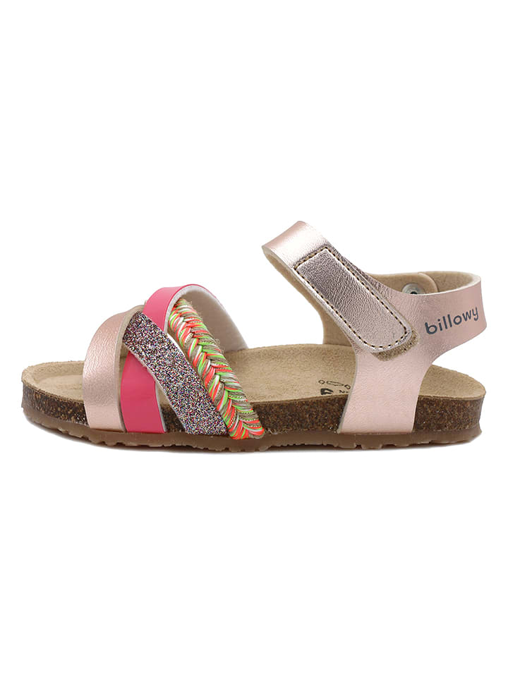 billowy Sandały w kolorze jasnoróżowym ze wzorem rozmiar: 30