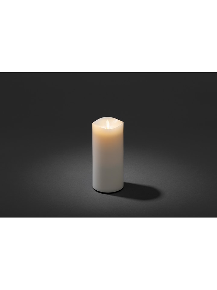 Świeca zapachowa LED "Lavendel" w kolorze białym - wys. 18 cm