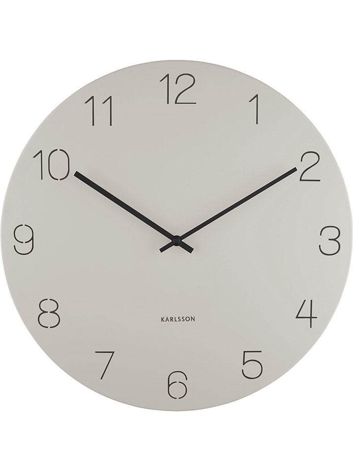 Present Time Zegar ścienny "Charm" w kolorze szarym - Ø 40 cm rozmiar: onesize