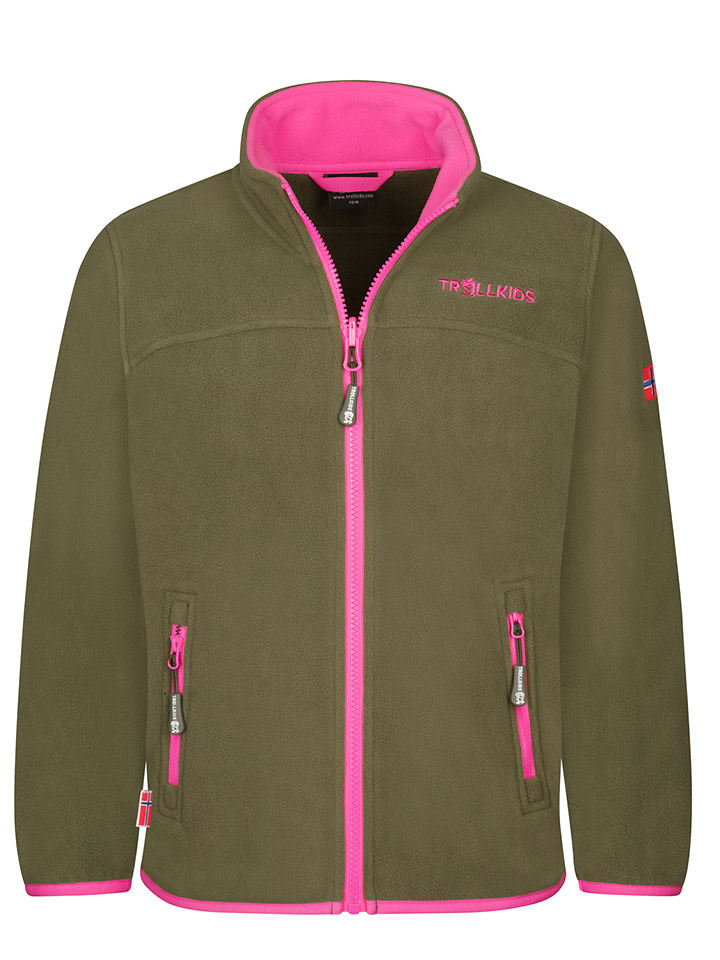 Trollkids Kurtka polarowa "Oppdal XT" w kolorze khaki rozmiar: 140