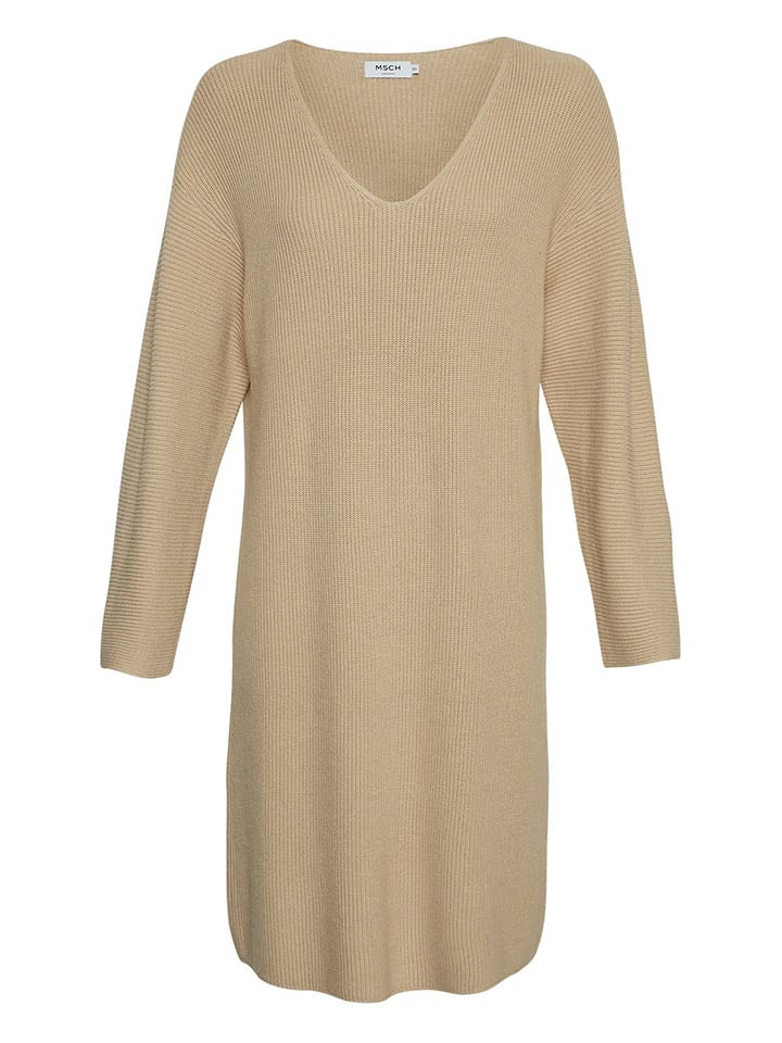 MOSS COPENHAGEN Sukienka "Marthea Rachelle" w kolorze beżowym rozmiar: XS/S