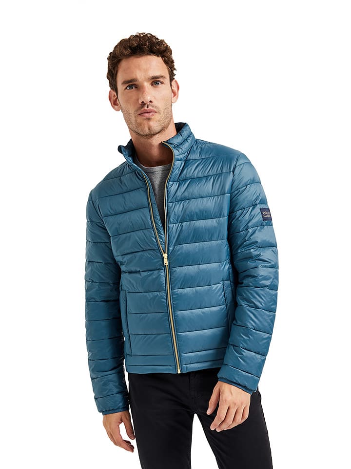 Kurtka pikowana w kolorze błękitnym