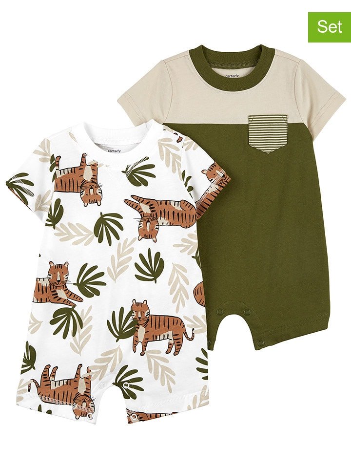 Rampersy (2 szt.) w kolorze zielonym