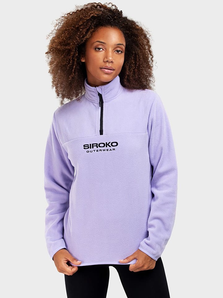 Siroko Bluza polarowa "Aurora" w kolorze lawendowym rozmiar: S