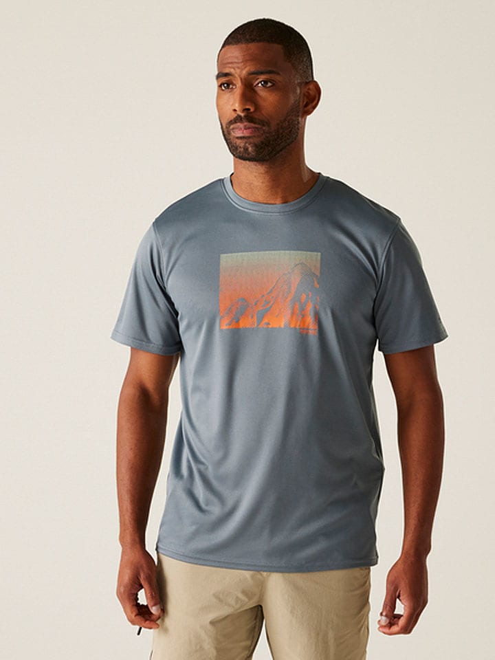 Regatta Koszulka "Fingal IX" w kolorze niebieskim do biegania rozmiar: S