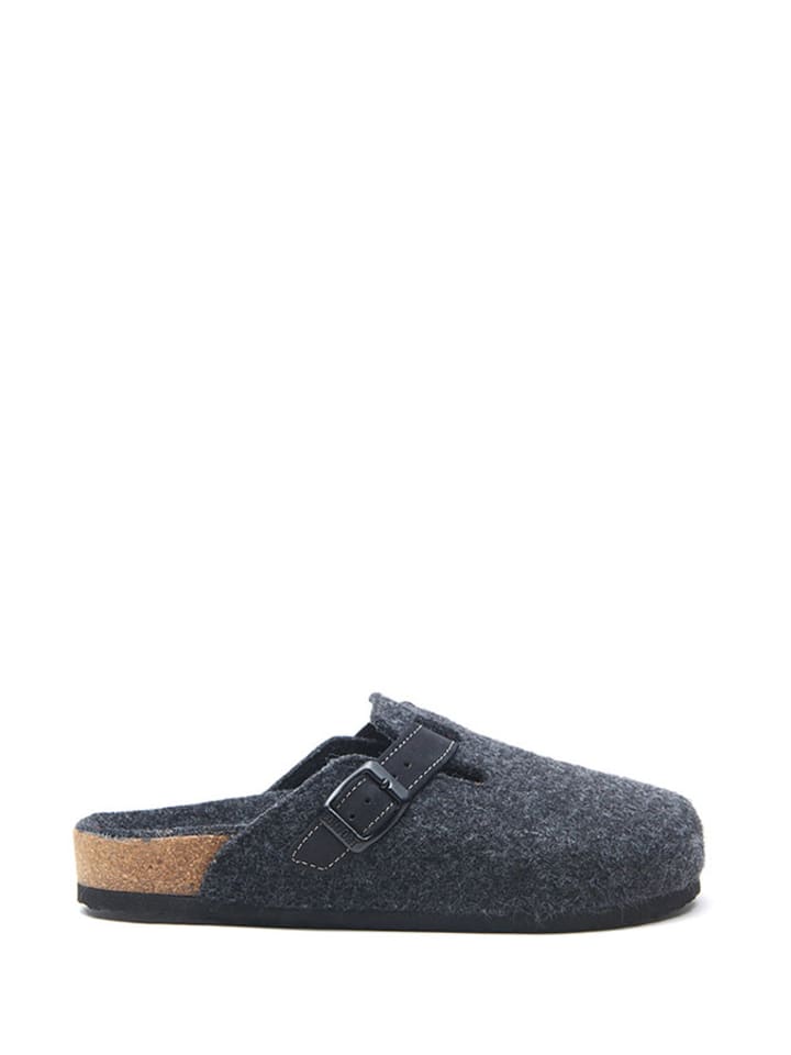 Wełniane kapcie w kolorze ciemnoszarym