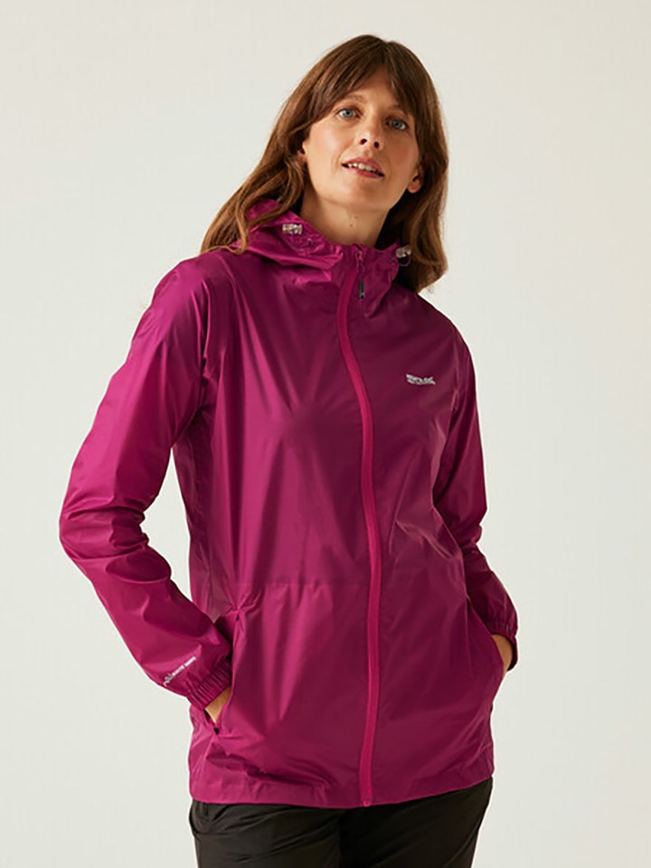 Regatta Kurtka przeciwdeszczowa "Pack It III" w kolorze fioletowym rozmiar: 34