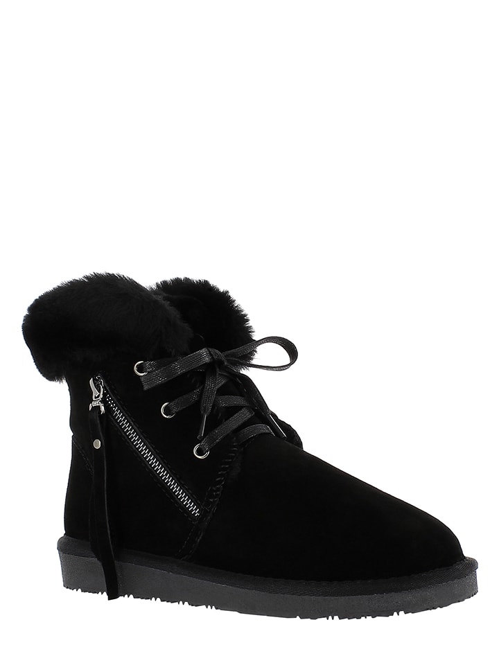 Gooce Skórzane botki zimowe "Agarita" w kolorze czarnym rozmiar: 41