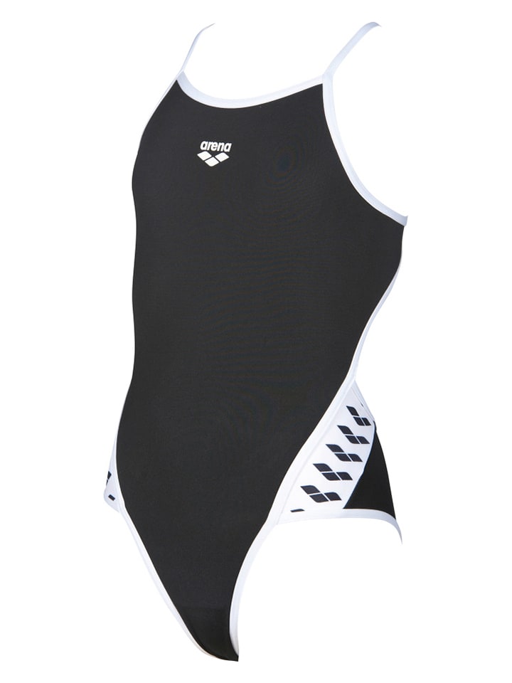 Arena Strój kąpielowy "Team Stripe" w kolorze czarnym rozmiar: 128