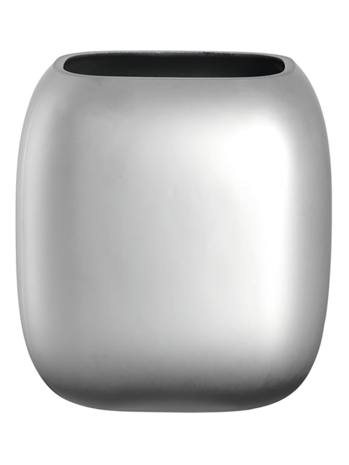Wazon "Neve" w kolorze srebrnym - 9 x 9,3 x 9 cm