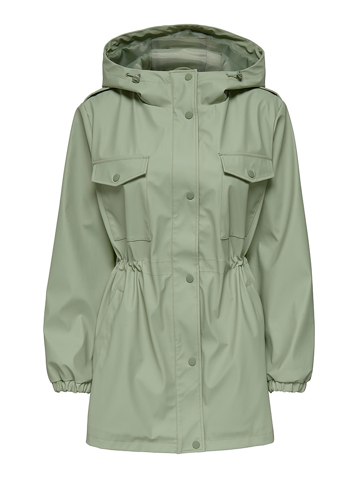 Kurtka przeciwdeszczowa "Rene" w kolorze zielonym