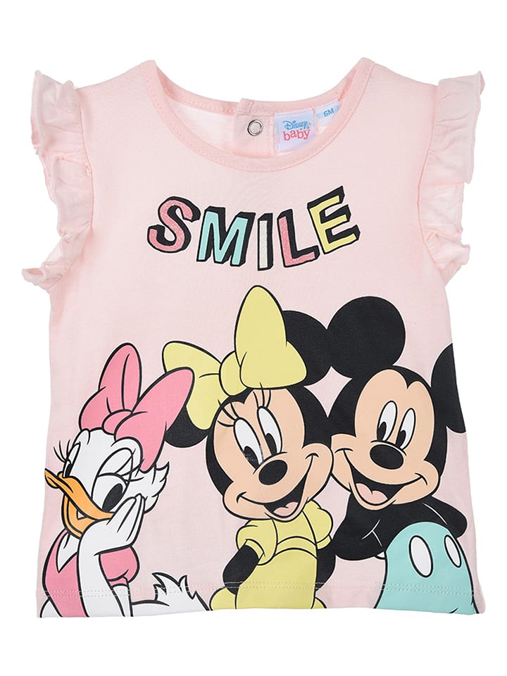 Disney Minnie Mouse Top "Minnie" w kolorze jasnoróżowym rozmiar: 86